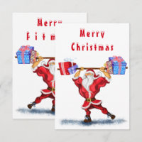 Funny Christmas Kaart Santa met Cadeaus