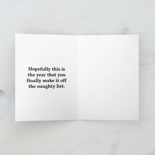 Funny Christmas Kaart -  Santa Rocks (Binnen)