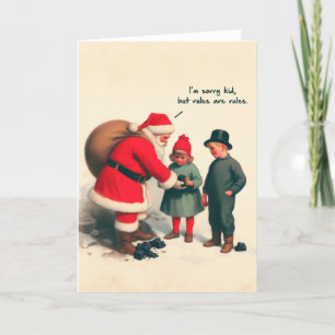 Funny Christmas Kaart - Santa's Naughty Lijst Kind