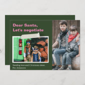 Funny Christmas Kaart Speels Lieve Santa Kaart (Voorkant / Achterkant)