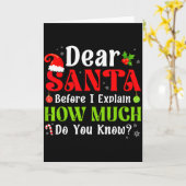 Funny Christmas Kids Boys Girls Dear Santa I Can E Kaart (Gele Bloem)