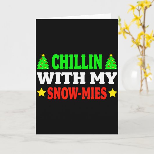 Funny Christmas Kids Christmas Pajamas Girls Boys  Kaart (Gele Bloem)