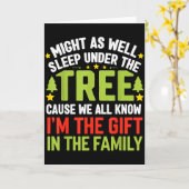 Funny Christmas Kids Mens Christmas Pajamas Women  Kaart (Gele Bloem)