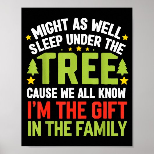 Funny Christmas Kids Mens Christmas Pajamas Women Poster (Voorkant)