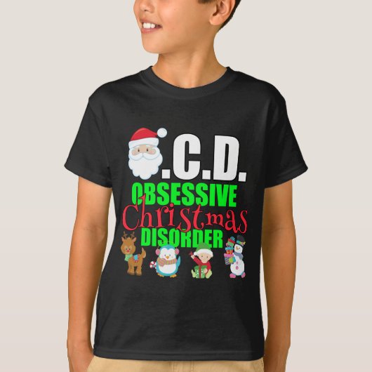 Funny Christmas Kinder vakantie T-shirt (Voorkant)