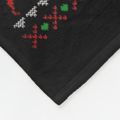 Funny Christmas Kiss My Happy Hanukkah Humor  Fleece Deken (Hoek)