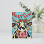 Funny Christmas Koe Briefkaart (Staand voorkant)