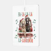 Funny Christmas Labrador Dog Ornament (Voorkant links)