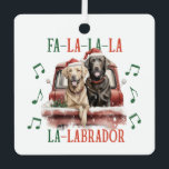 Funny Christmas Labrador Dog Ornament<br><div class="desc">Dek de zalen met zingende Labradors en voeg een beetje plezier toe aan je kerstboom met dit heerlijke ornament.</div>