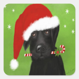 Funny Christmas Labrador, Sticker