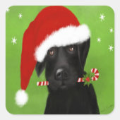 Funny Christmas Labrador, Sticker (Voorkant)