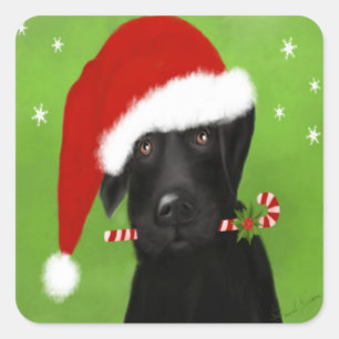 Funny Christmas Labrador, Sticker