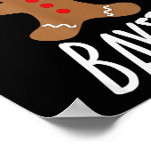 Funny Christmas Let's Get Baked Cookie Silly Gift  Poster (Hoek)