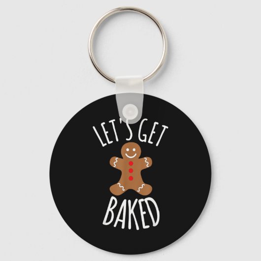 Funny Christmas Let's Get Baked Cookie Silly Gift  Sleutelhanger (Voorkant)