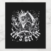 Funny Christmas Let's Get Lit Party Classic Wijn Etiket (Enkel label)
