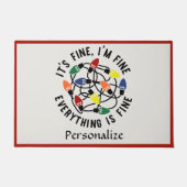 Funny Christmas Light Quote Vakantie Humor Deurmat (Voorkant)