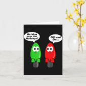 Funny Christmas Lights Joke Light Bulb Working Off Kaart (Gele Bloem)