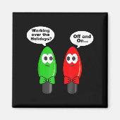 Funny Christmas Lights Joke Light Bulb Working Off Magneet (Voorkant)