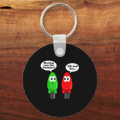 Funny Christmas Lights Joke Light Bulb Working Off Sleutelhanger (Voorkant)