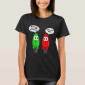 Funny Christmas Lights Joke Light Bulb Working Off T-shirt (Voorkant)