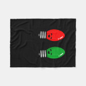 Funny Christmas Lights Pun Working Over Holidays_  Fleece Deken (Voorkant (Horizontaal))