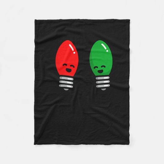 Funny Christmas Lights Pun Working Over Holidays_  Fleece Deken (Voorkant)