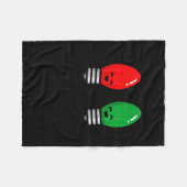 Funny Christmas Lights Pun Working Over Holidays_  Fleece Deken (Voorkant (Horizontaal))