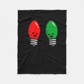 Funny Christmas Lights Pun Working Over Holidays_  Fleece Deken (Voorkant)