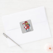 Funny Christmas Llama Design – “Fa La La Llama” Vierkante Sticker (Envelop)