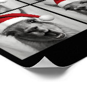 Funny Christmas Llama Santa Photo Booth  Poster (Hoek)