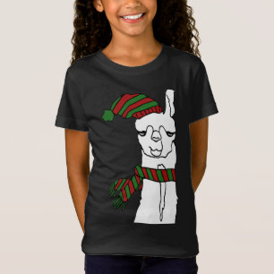 Funny Christmas Llama Schattige Llama T-shirt
