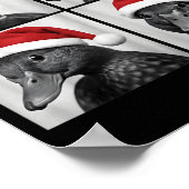 Funny Christmas Mallard Duck Santa Photo Booth Poster (Hoek)