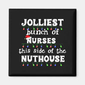 Funny Christmas Matching Group Work Jolliest Bunch Magneet (Voorkant)