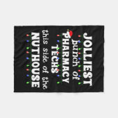 Funny Christmas Matching Group Work Pharmacy Techn Fleece Deken (Voorkant (Horizontaal))