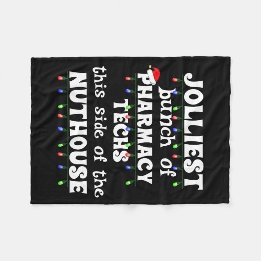 Funny Christmas Matching Group Work Pharmacy Techn Fleece Deken (Voorkant (Horizontaal))