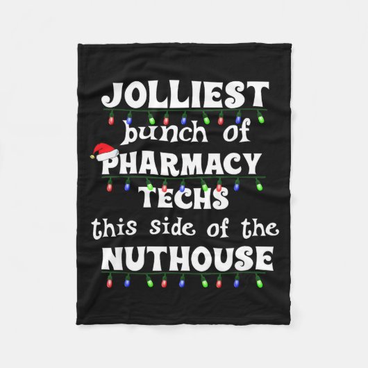Funny Christmas Matching Group Work Pharmacy Techn Fleece Deken (Voorkant)