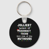 Funny Christmas Matching Group Work Pharmacy Techn Sleutelhanger (Voorkant)