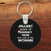 Funny Christmas Matching Group Work Pharmacy Techn Sleutelhanger (Voorkant)