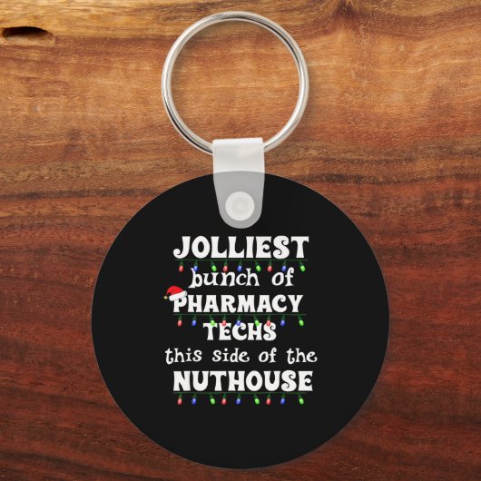 Funny Christmas Matching Group Work Pharmacy Techn Sleutelhanger (Voorkant)
