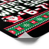 Funny Christmas Meme 6-7 Naughty List Humor Ugly C Poster (Hoek)