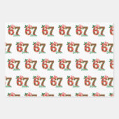 Funny Christmas Meme 6 7 Sarcastic Six Seven Xmas Inpakpapier Vel (Voorkant)