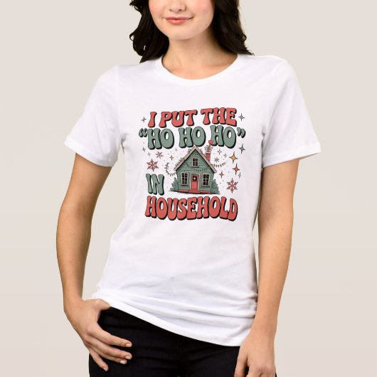 Funny Christmas Mom Ho Ho Ho Shirt (Voorkant)