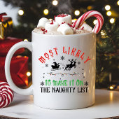 Funny Christmas Most Likely to Make Naughty List Koffiemok