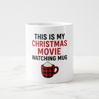 Funny Christmas Movie Watching Mug • Cozy Hot Coco Grote Koffiekop