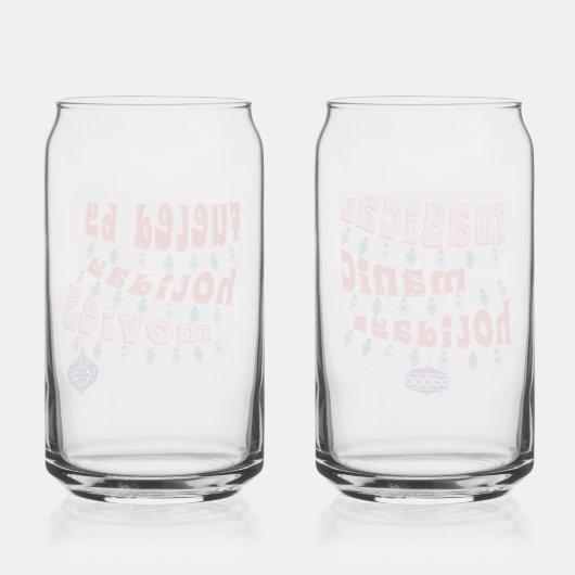 Funny Christmas Movies Channel Holiday Gift Blikvorm Glas (Achterkant)