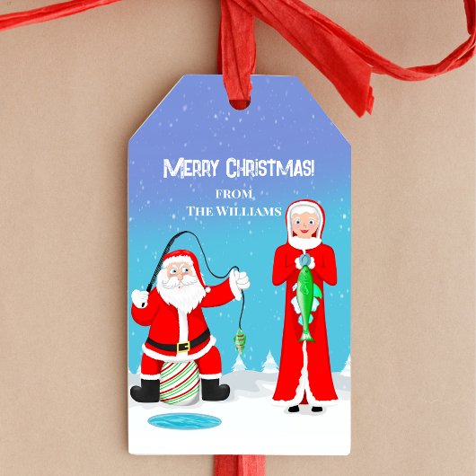 Funny Christmas Mrs Claus verslaat de kerstman bij Cadeaulabel