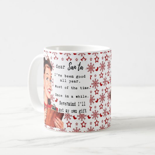Funny Christmas Mug Best Friend "Dear Santa" Koffiemok (Voorkant links)