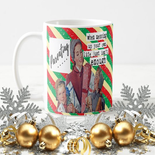 Funny Christmas Mug Best Friend "Parenting..." Koffiemok