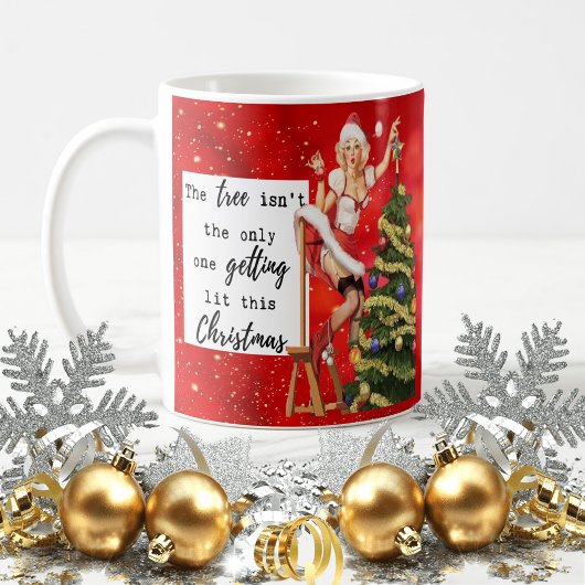 Funny Christmas Mug Best Friend "Tree Lit" Koffiemok