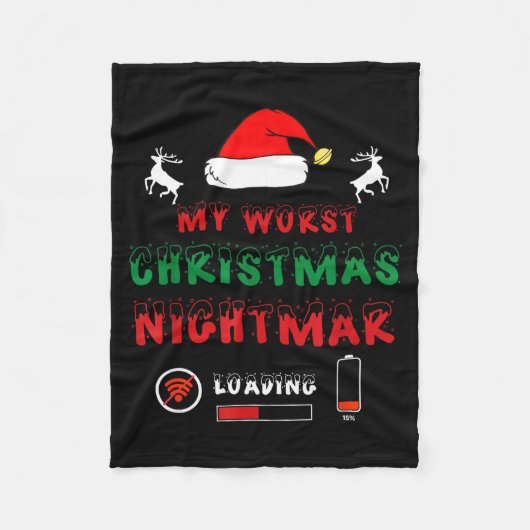 Funny Christmas My Worst For Gamers  Fleece Deken (Voorkant)